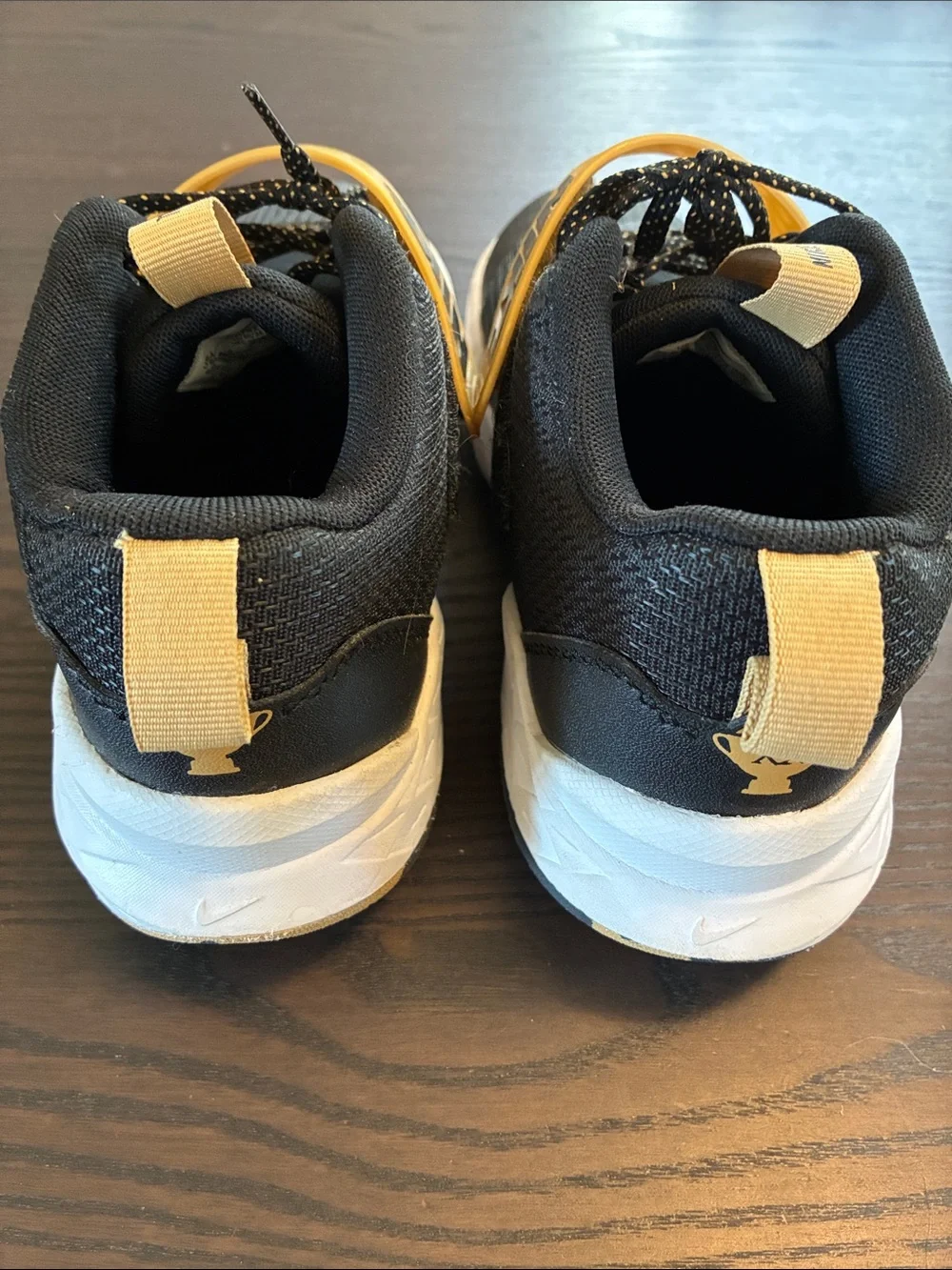 Nike Black and Gold Low-Top Basketball Shoes - Picture 5 of 10